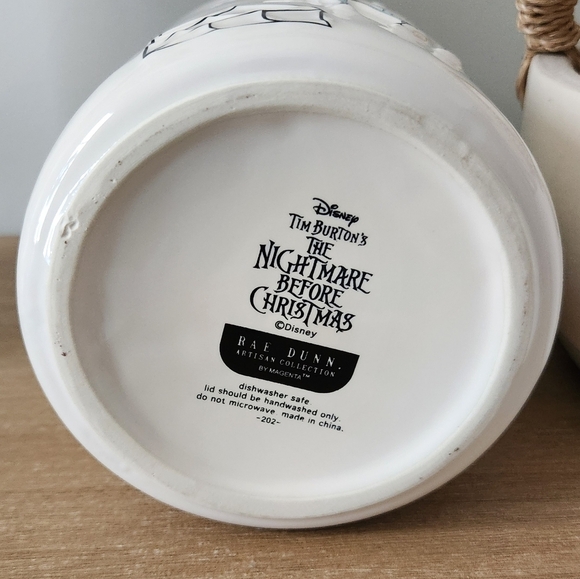 Rae Dunn White Ceramic Jar - Disney Nightmare Before Christmas - Picture 5 of 6